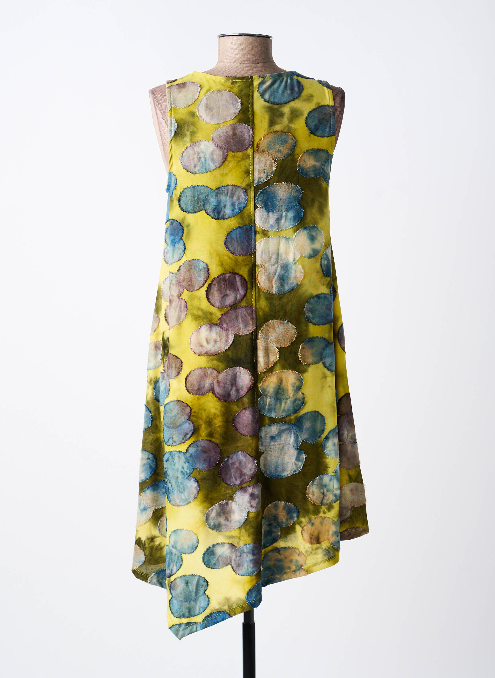 Robe courte sans manche sans manche jaune ALEMBIKA femme