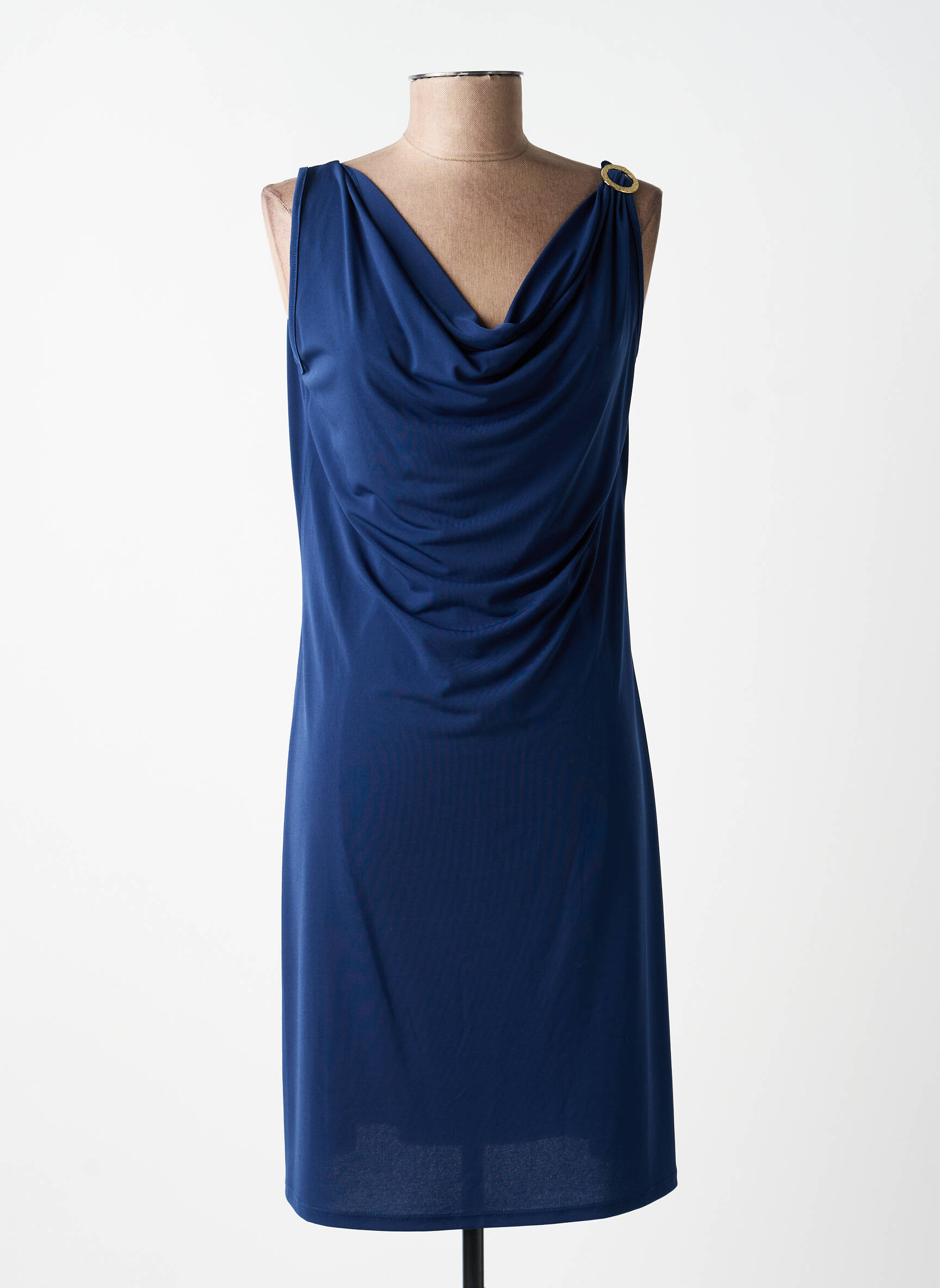 Robe courte sans manche sans manche bleu VANIA femme