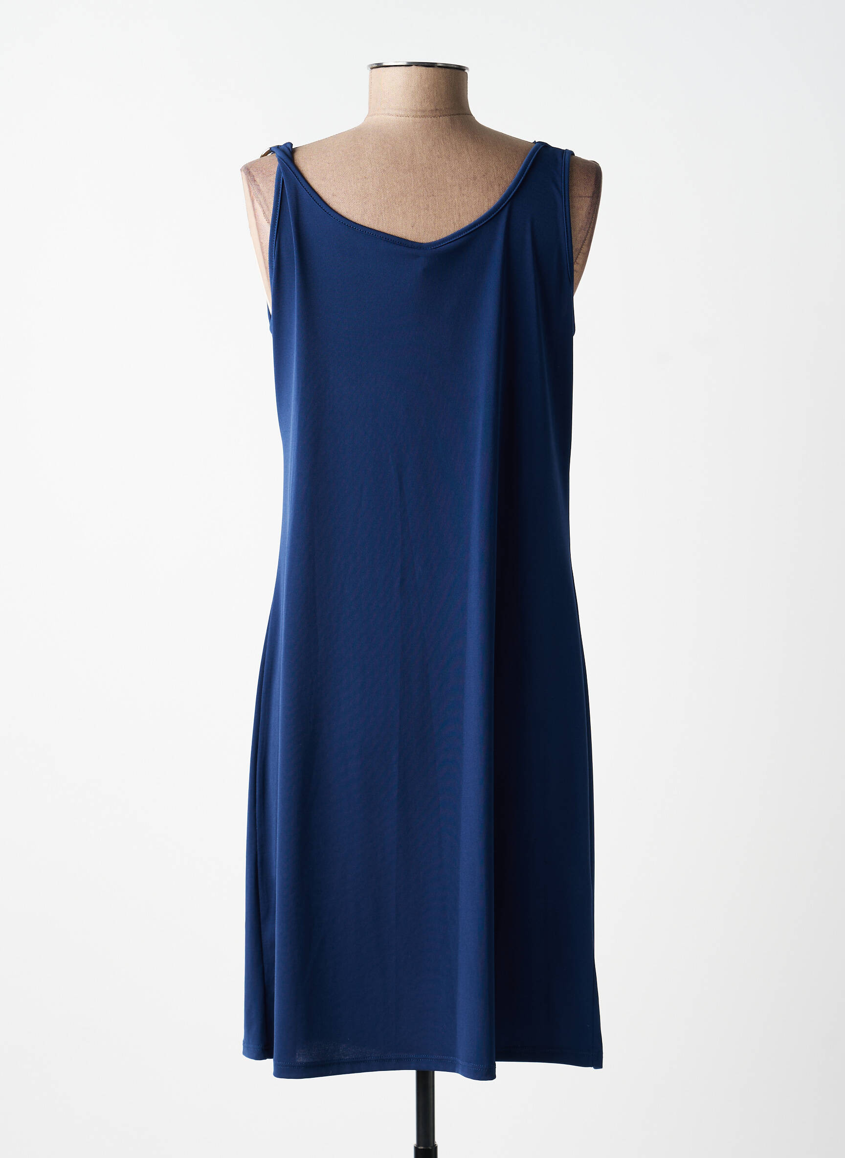 Robe courte sans manche sans manche bleu VANIA femme
