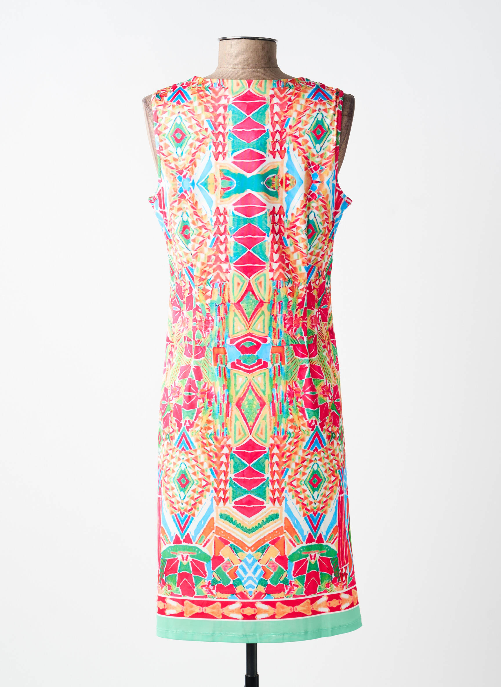 Robe mi-longue sans manche sans manche rouge K-DESIGN femme