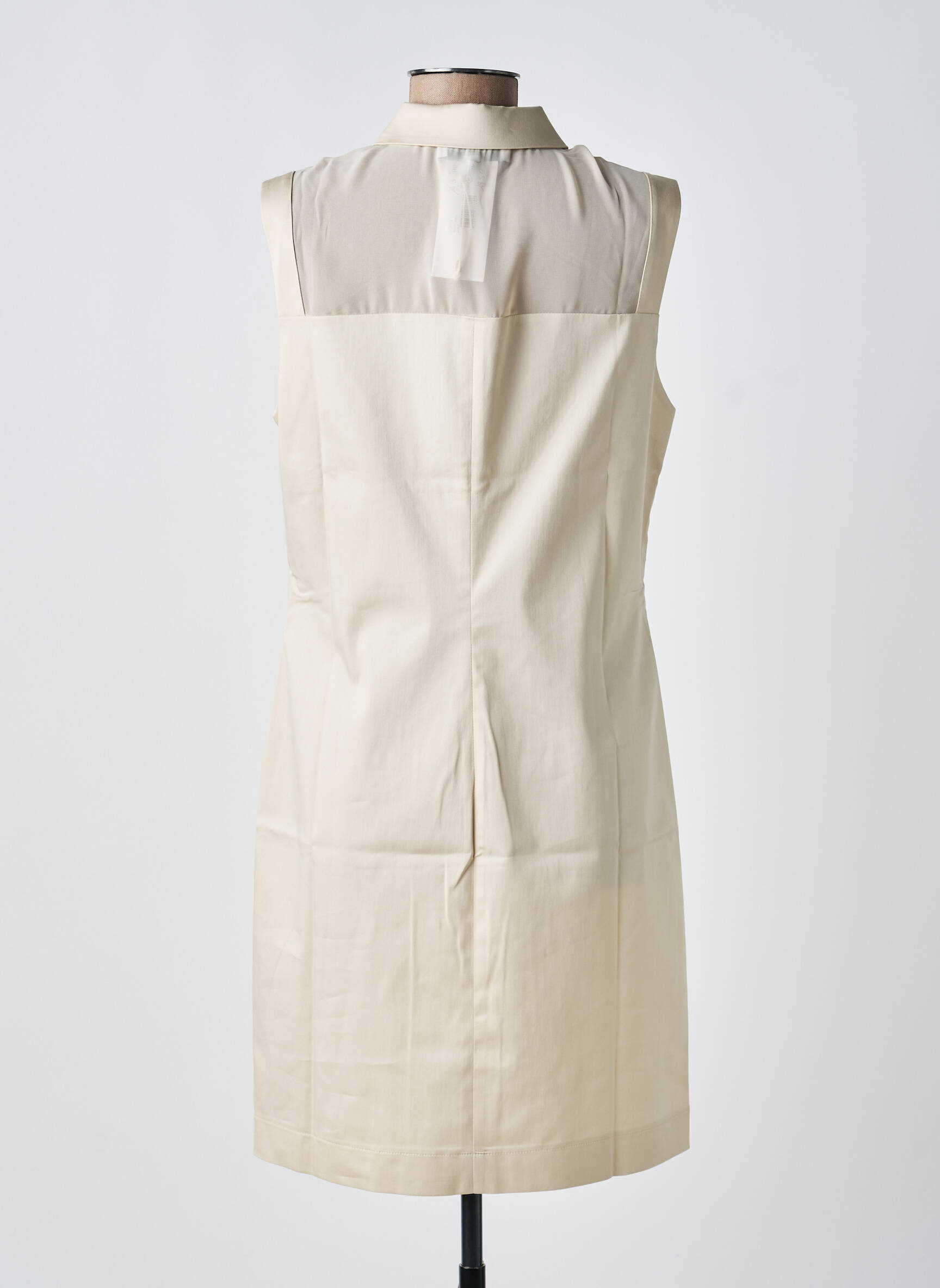 Robe mi-longue sans manche sans manche beige EVA KAYAN femme