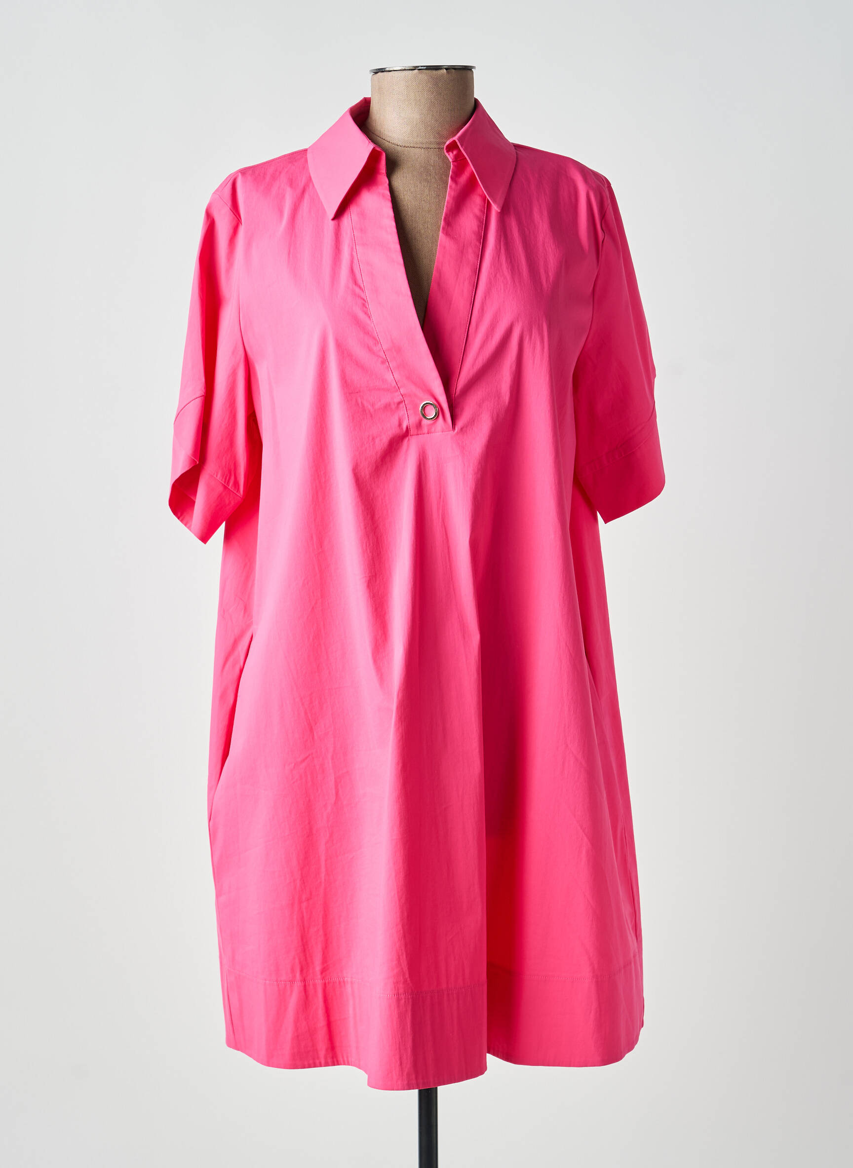 Robe courte manches courtes manches courtes rose EVA KAYAN femme
