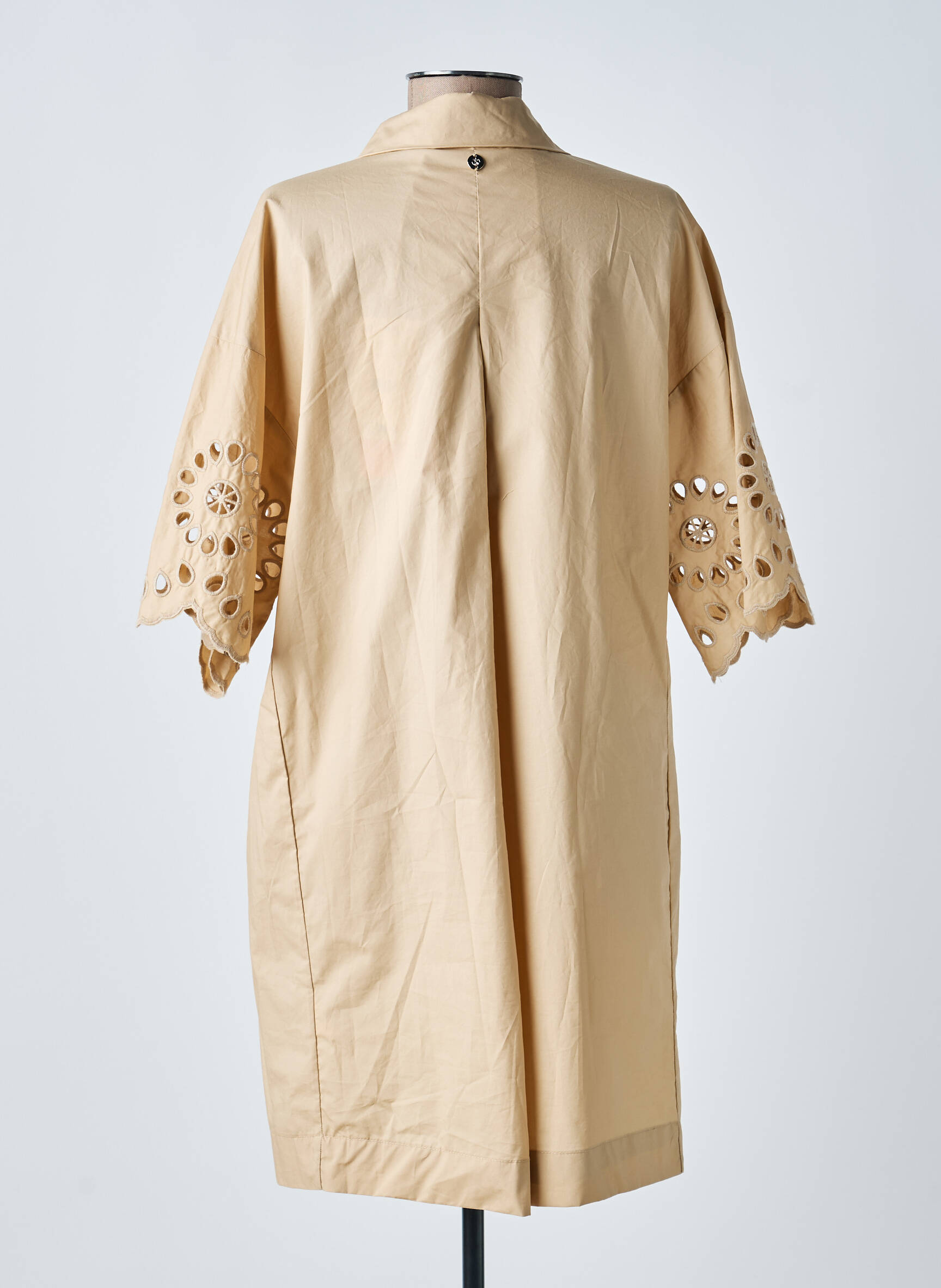Robe courte manches courtes manches courtes beige RINO & PELLE femme