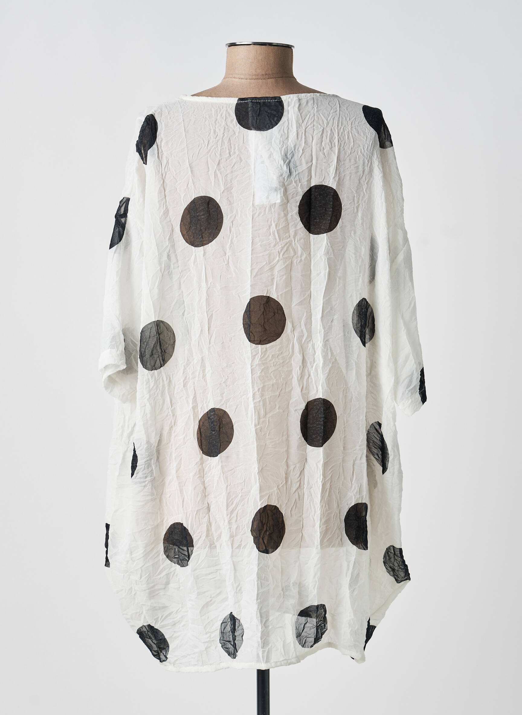 Tunique manches longues légère et transparente blanc GERSHON BRAM femme