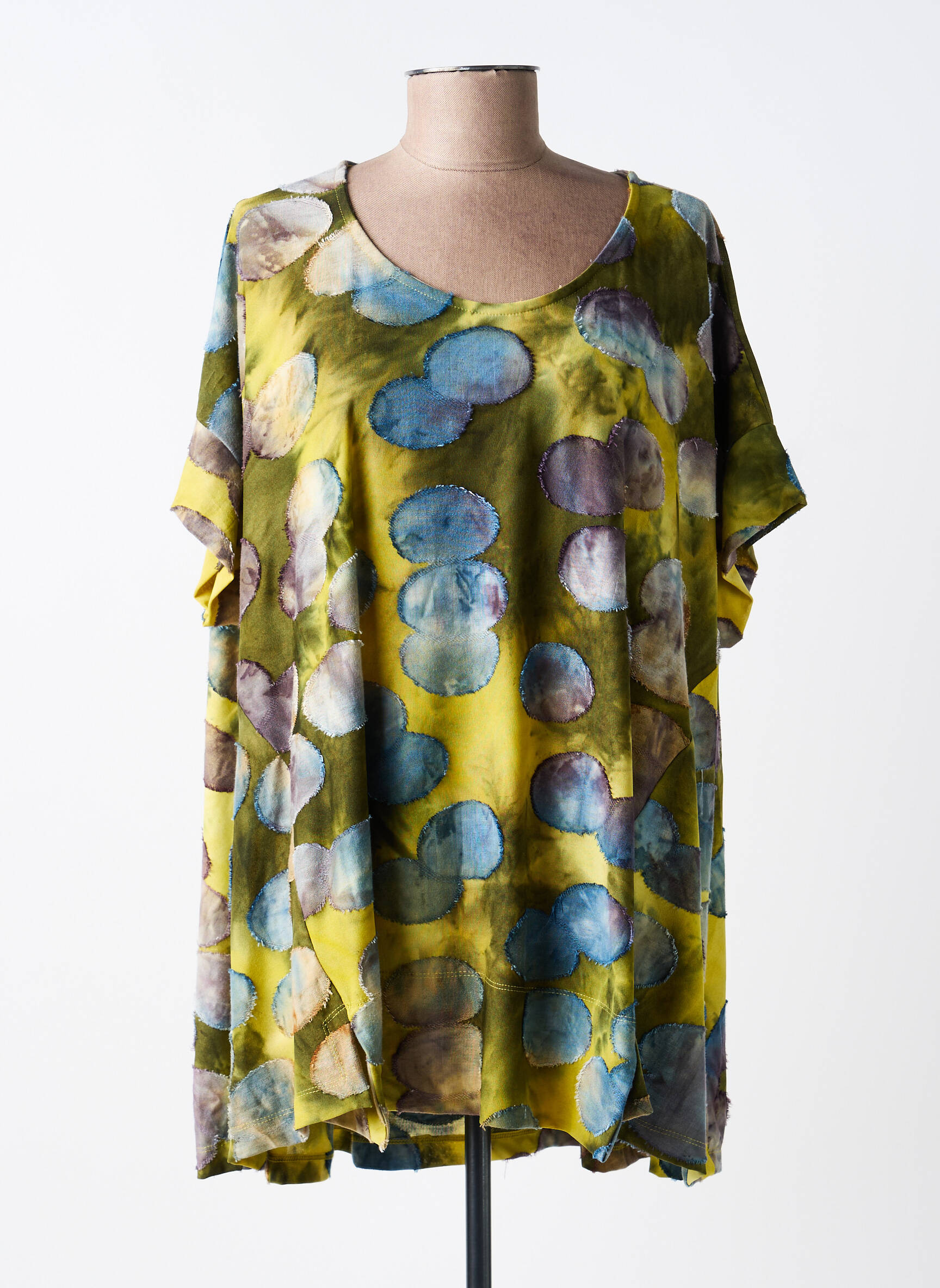 T-shirt stretch manches courtes jaune ALEMBIKA femme