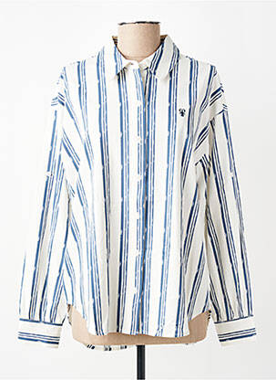 Chemisier manches longues manches longues bleu K-DESIGN femme