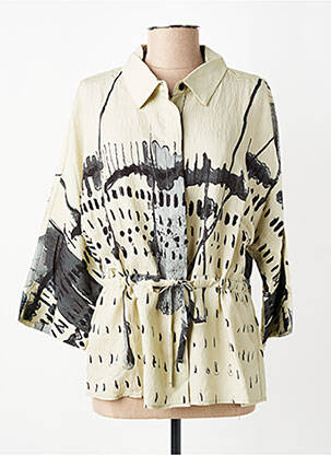Blouse imprimé fantaisie manches 3/4 vert K femme