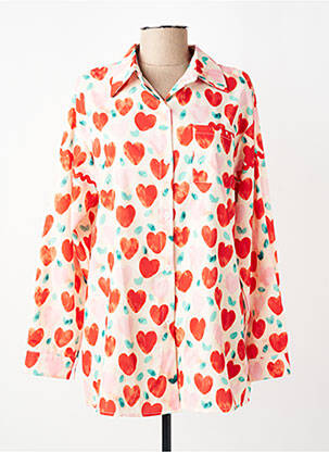 Chemisier imprimé fantaisie manches longues rose LM LULU femme