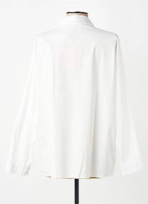 Chemisier coupe droite manches longues blanc LM LULU femme