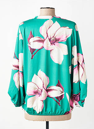 Top col v manches 3/4 vert K-DESIGN femme