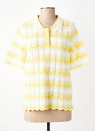 Top manches courtes manches courtes jaune LEO & UGO femme