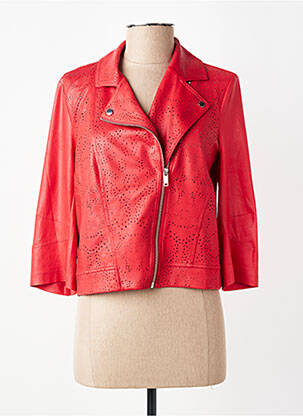 Veste casual coupe droite rouge EVA KAYAN femme