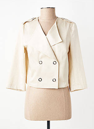 Veste casual coupe cintrée beige EVA KAYAN femme