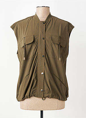 Gilet sans manche poches vert EVA KAYAN femme