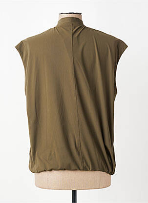 Gilet sans manche poches vert EVA KAYAN femme