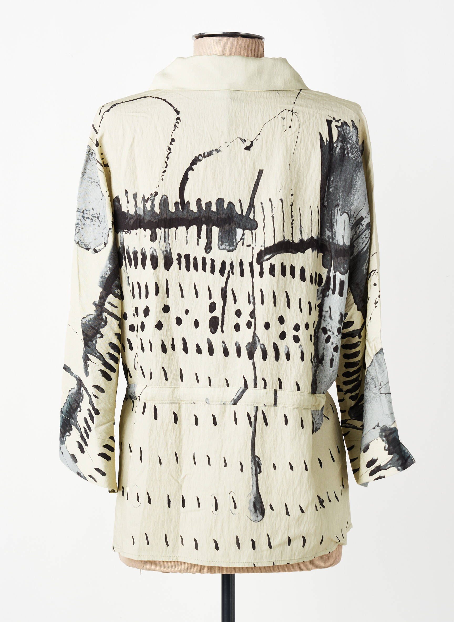 Blouse imprimé fantaisie manches 3/4 vert K femme