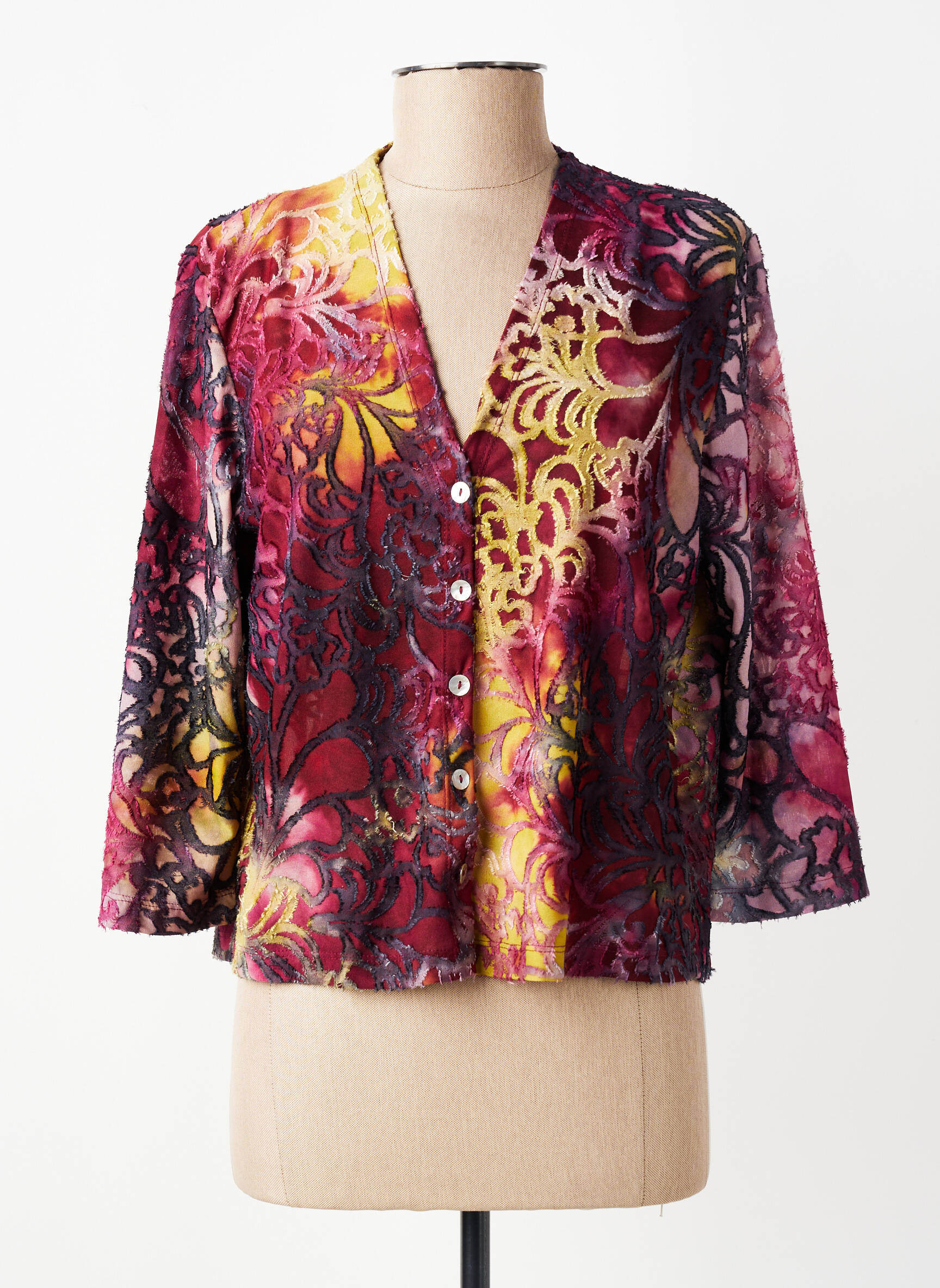 Top stretch manches 3/4 violet ALEMBIKA femme