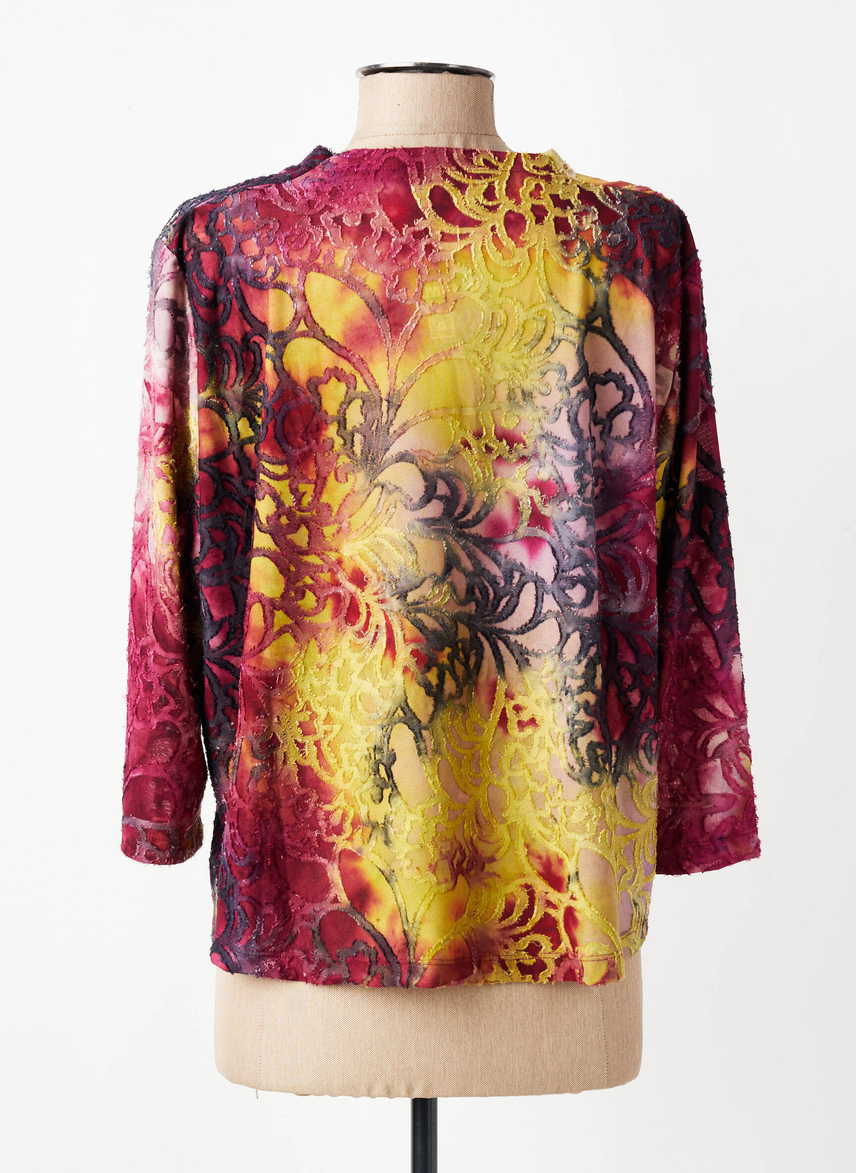 Top stretch manches 3/4 violet ALEMBIKA femme