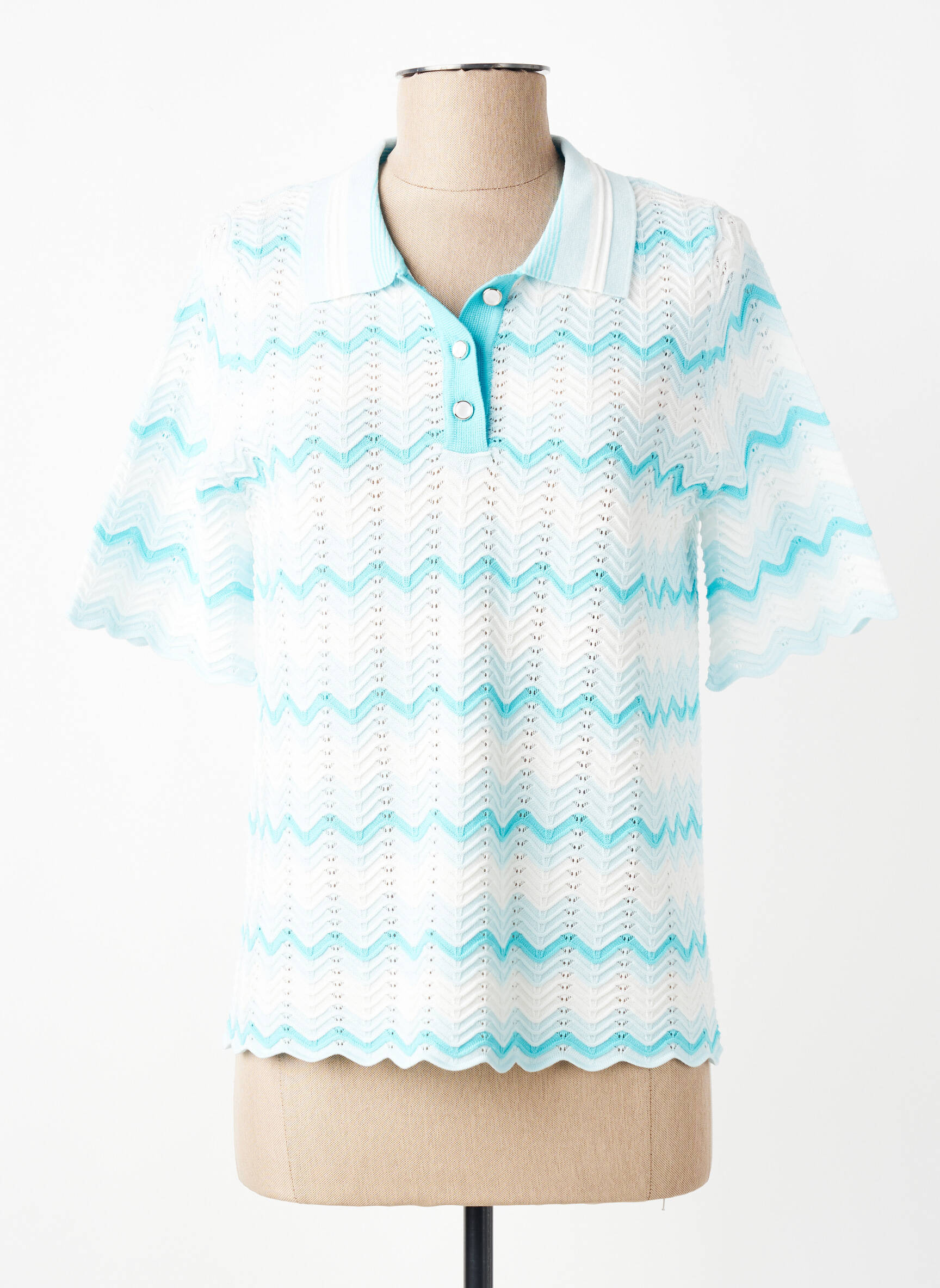 Top manches courtes manches courtes bleu LEO & UGO femme