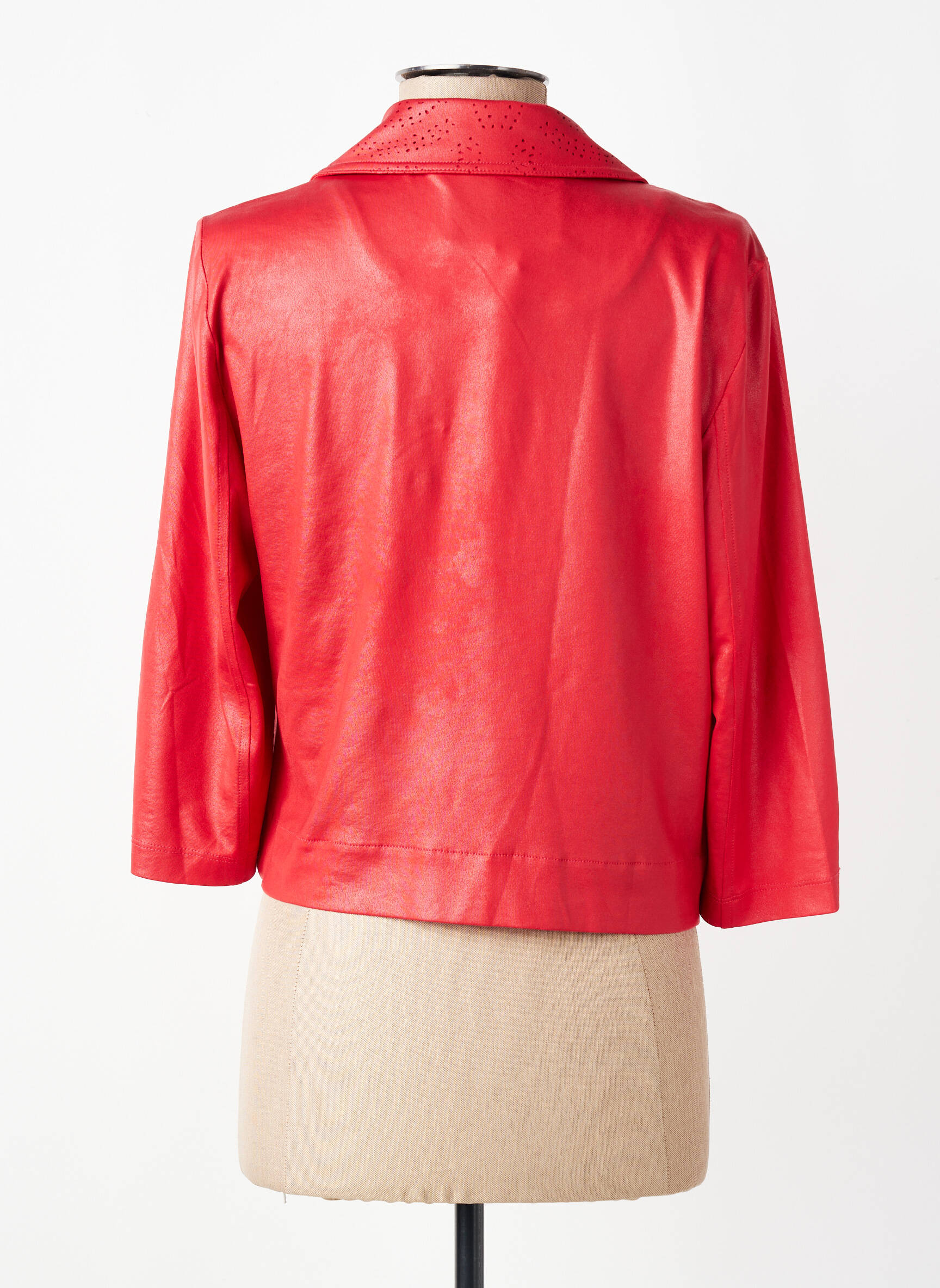 Veste casual coupe droite rouge EVA KAYAN femme