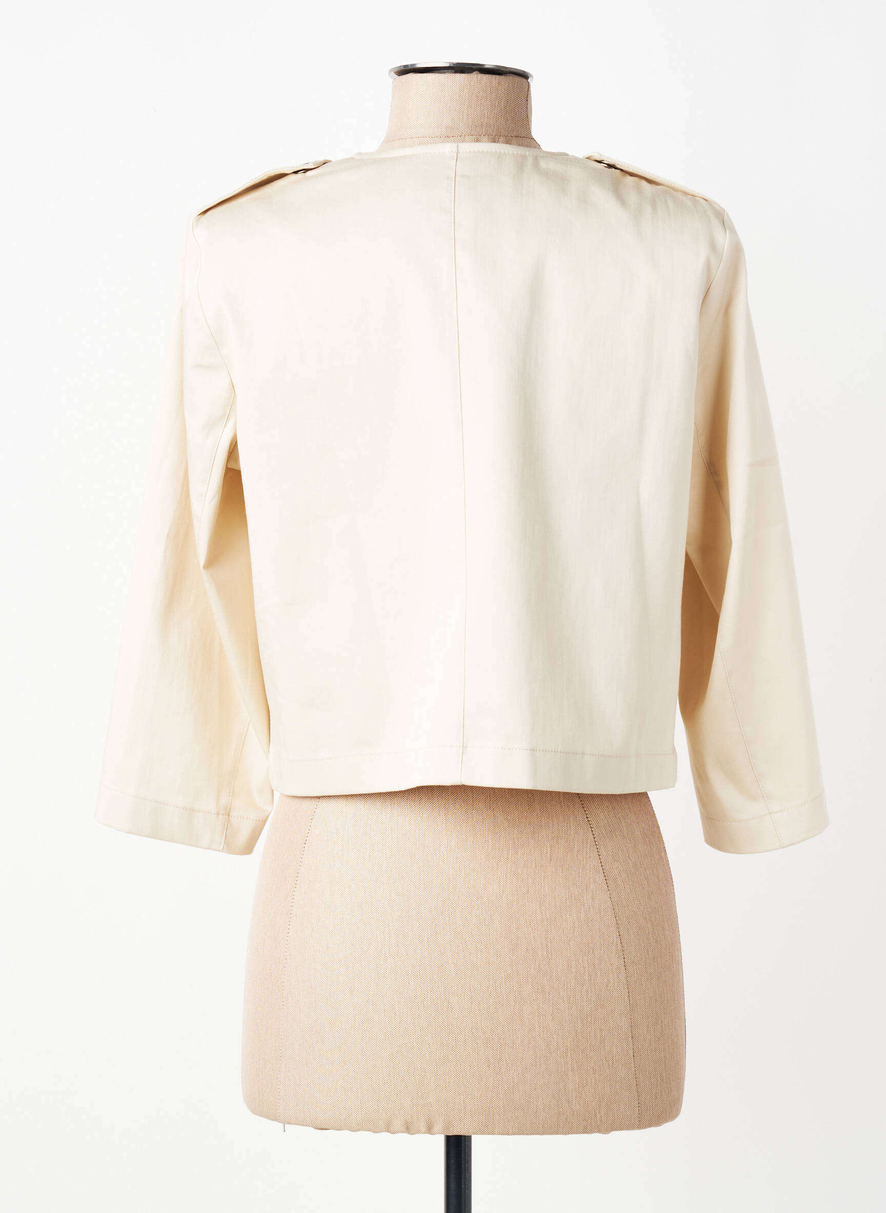 Veste casual coupe cintrée beige EVA KAYAN femme