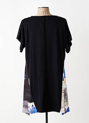 Tunique manches courtes tissage jersey noir OZAI N KU femme