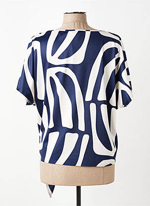 Top stretch manches courtes bleu TUZZI femme