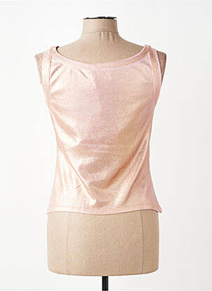 Top col carré sans manche rose ELISA CAVALETTI femme