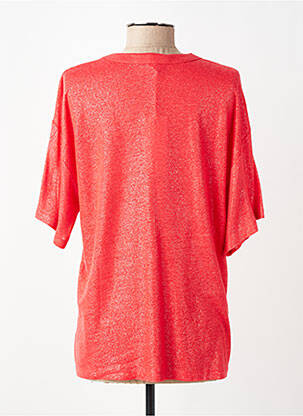 T-shirt coupe droite manches courtes rouge EVA KAYAN femme