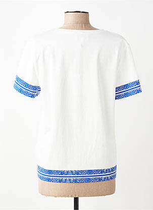 T-shirt sérigraphie floquée manches courtes bleu LEO & UGO femme