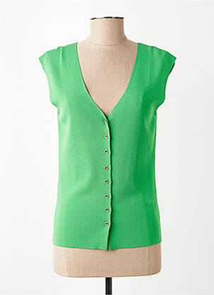 Gilet sans manche maille fine vert ALDO MARTIN'S femme