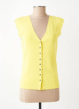 Gilet sans manche maille fine jaune ALDO MARTIN'S femme