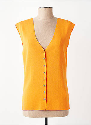 Gilet sans manche maille fine orange ALDO MARTIN'S femme
