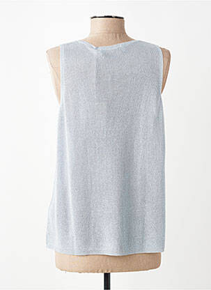 Pull coupe cintrée sans manche argent RINO & PELLE femme