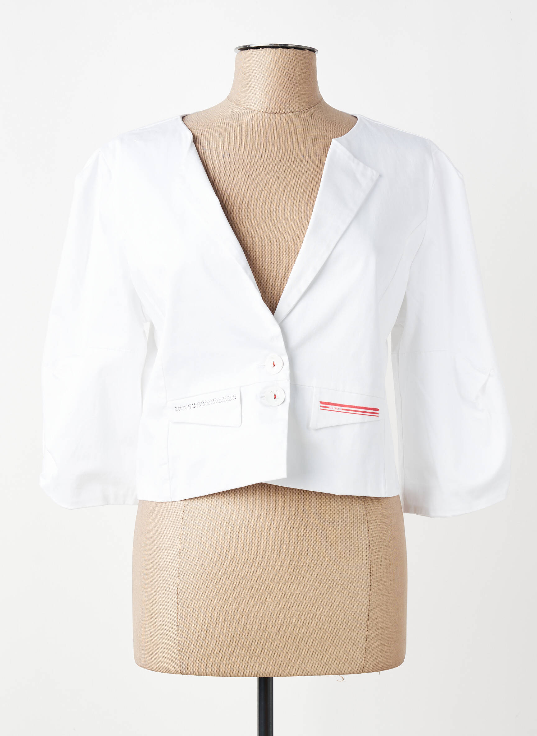 Blazer coupe cintrée blanc ELISA CAVALETTI femme