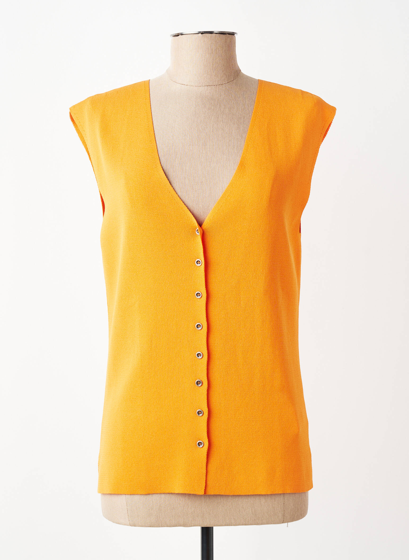 Gilet sans manche maille fine orange ALDO MARTIN'S femme