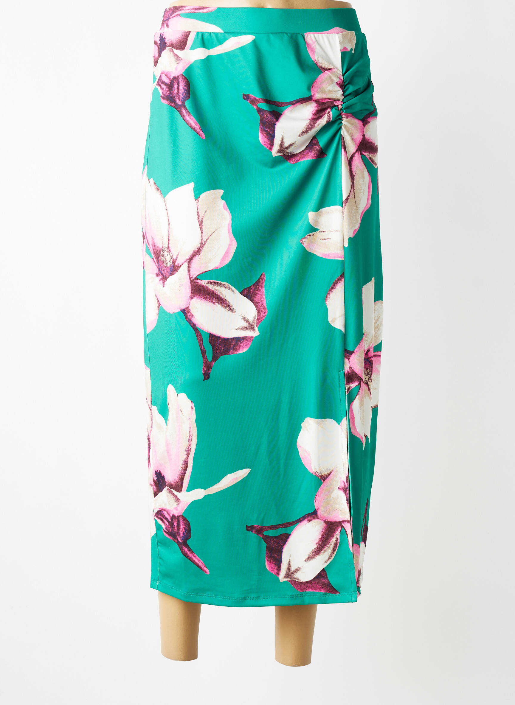 Jupe longue doublure vert K femme