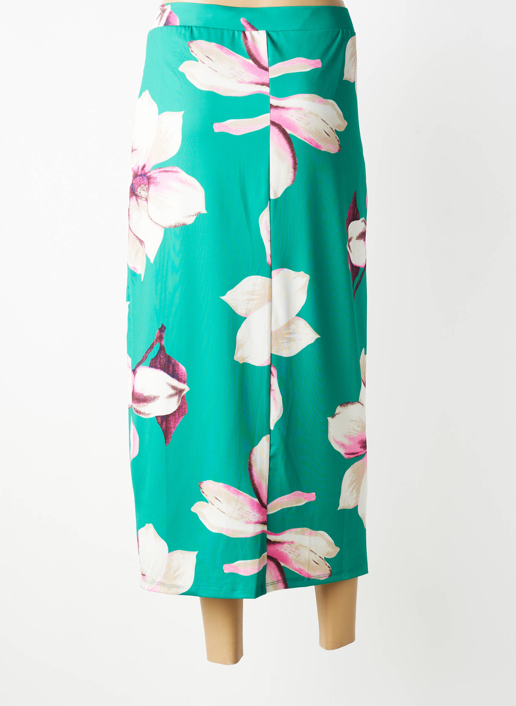 Jupe longue doublure vert K femme