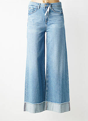 Jeans coupe large stretch taille haute bleu RAFFAELLO ROSSI femme