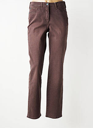 Jeans coupe slim stretch taille normale marron RECOVER C.C. femme