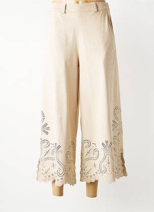 Pantalon 7/8 stretch taille normale beige TRICOT CHIC femme