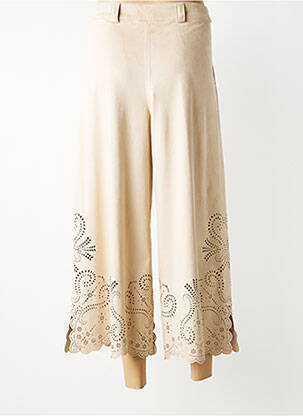 Pantalon 7/8 stretch taille normale beige TRICOT CHIC femme
