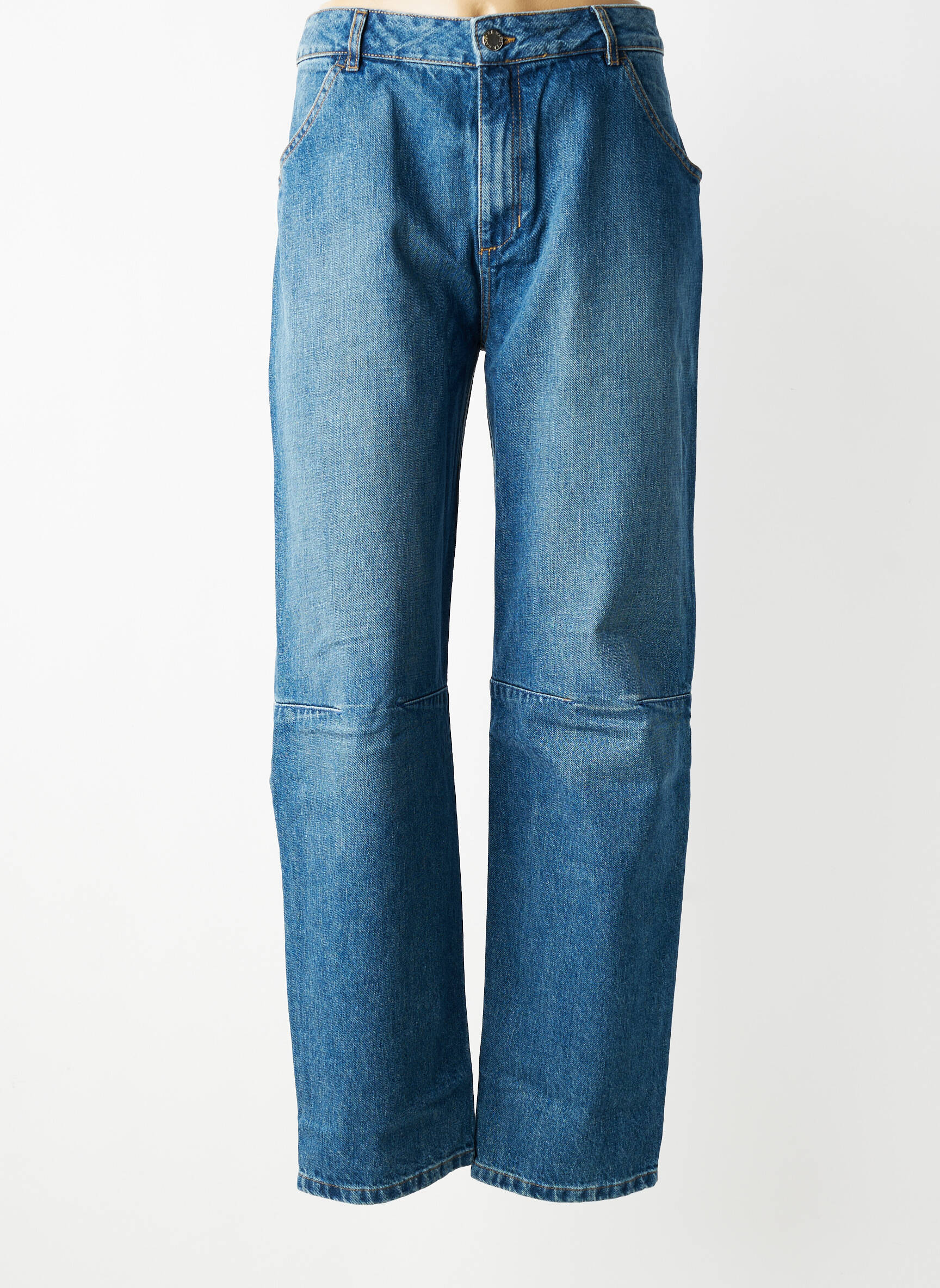 Jeans coupe droite stretch taille normale bleu EVA KAYAN femme