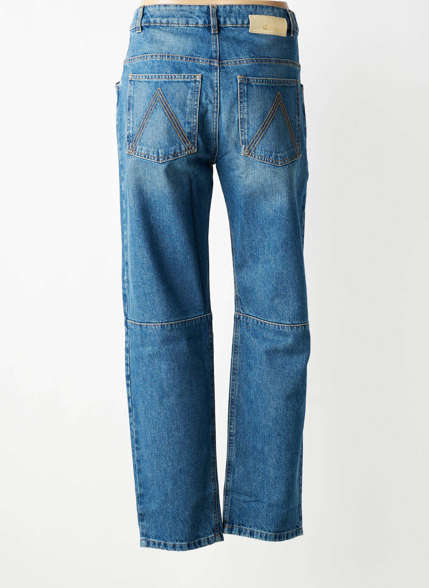 Jeans coupe droite stretch taille normale bleu EVA KAYAN femme