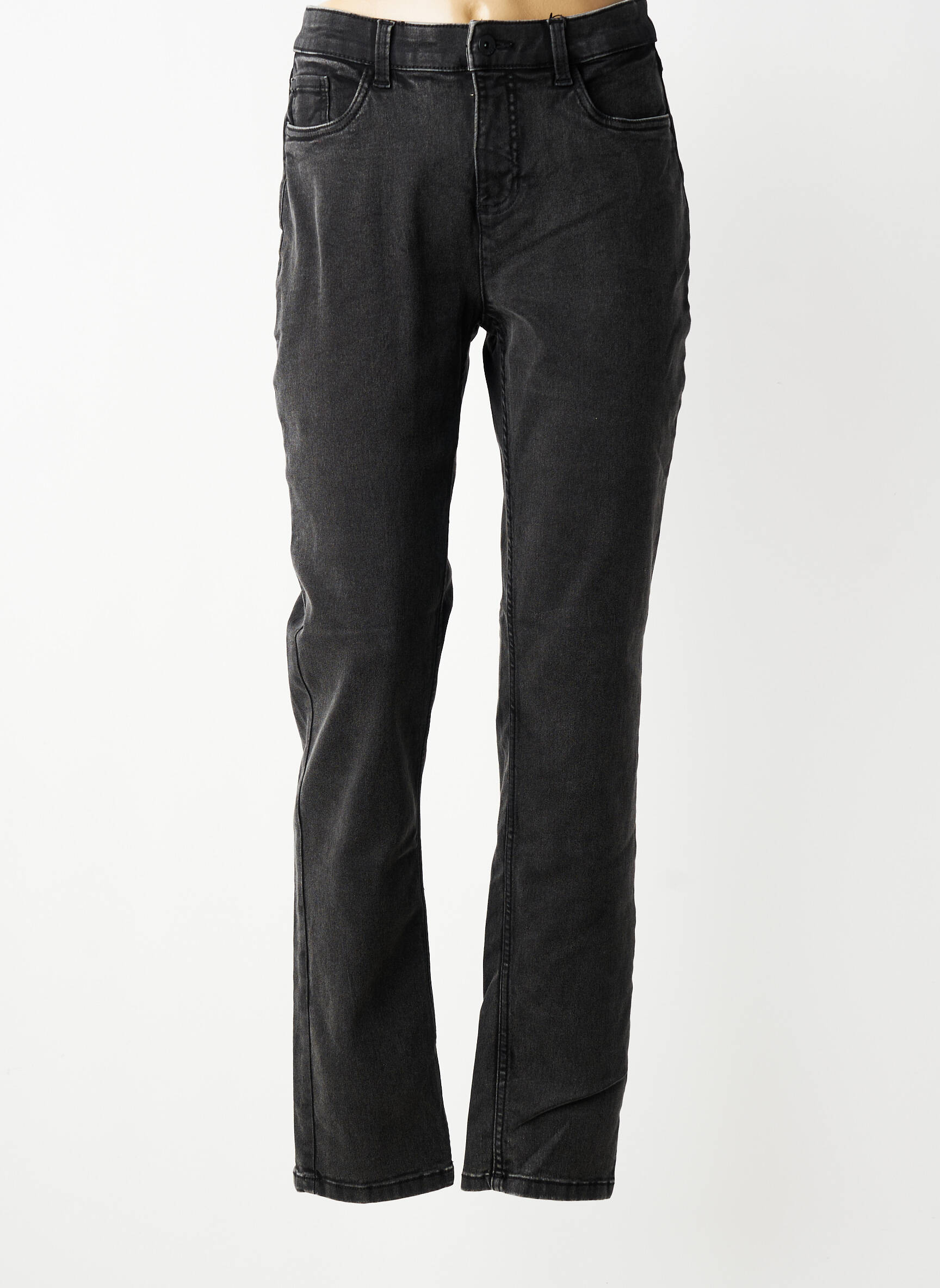 Jeans coupe slim stretch taille normale gris JENSEN femme