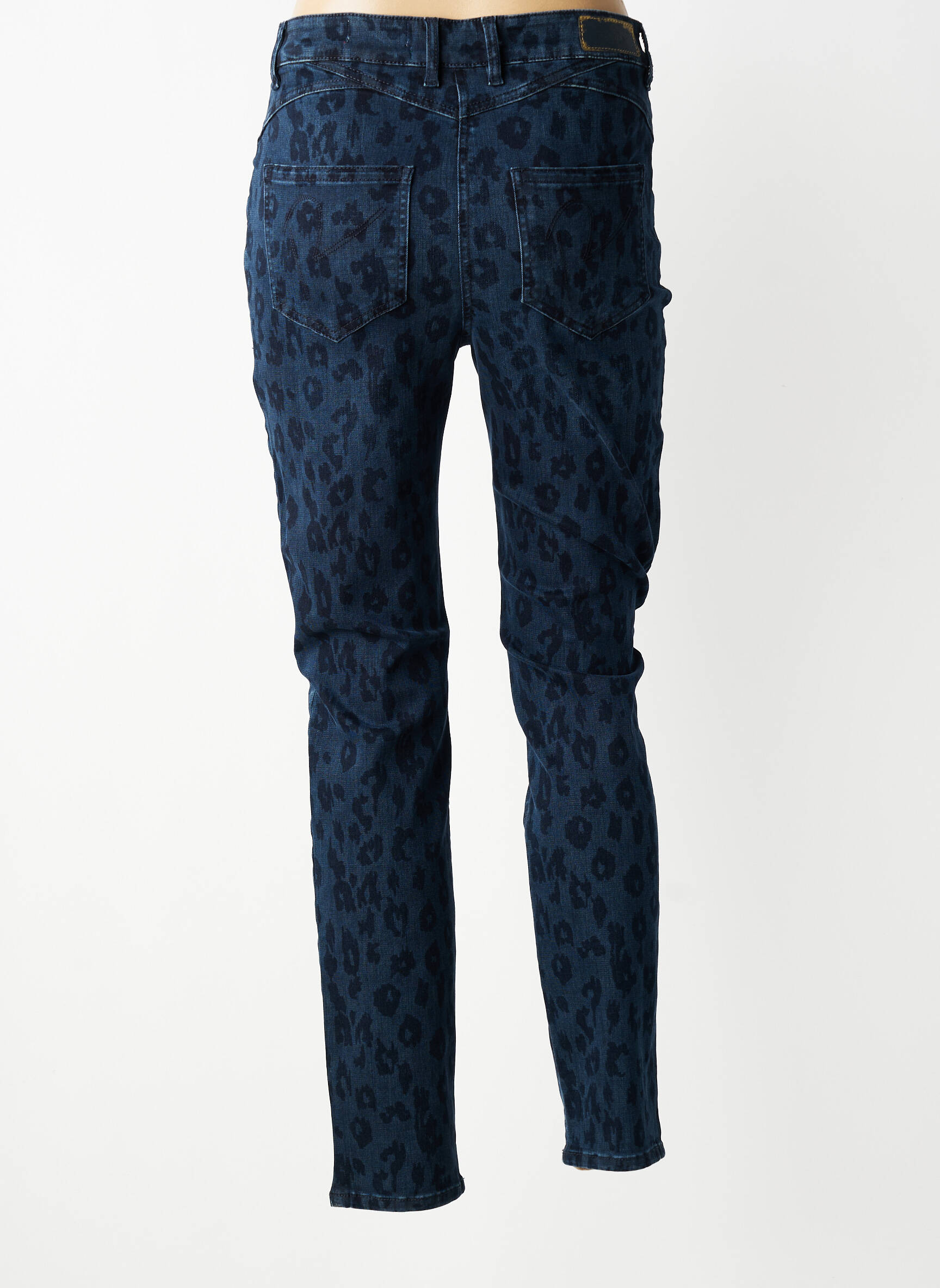 Jeans coupe slim taille haute taille haute bleu RECOVER C.C. femme
