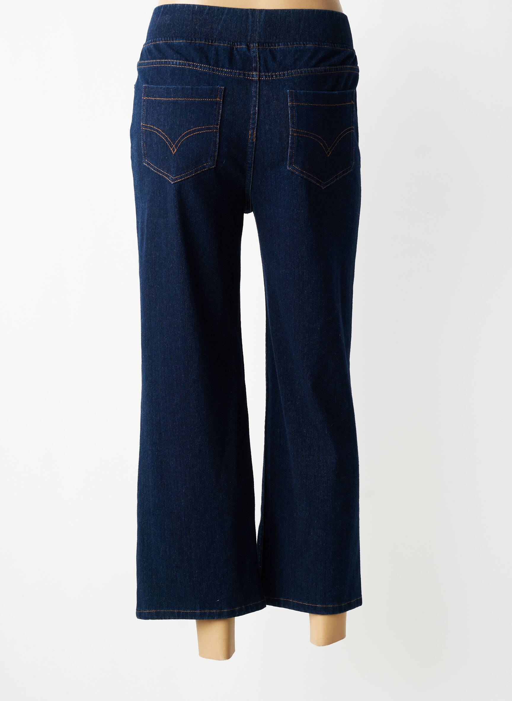 Jeans coupe large stretch taille normale bleu AGATHE & LOUISE femme