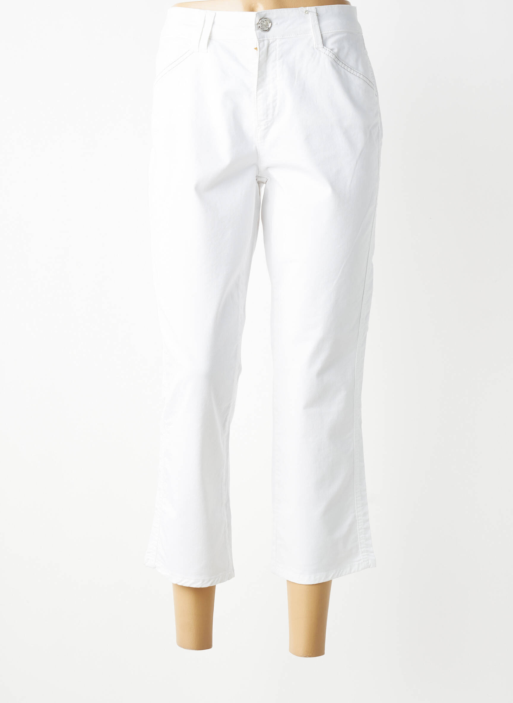 Pantacourt coupe droite taille normale blanc ELISA CAVALETTI femme