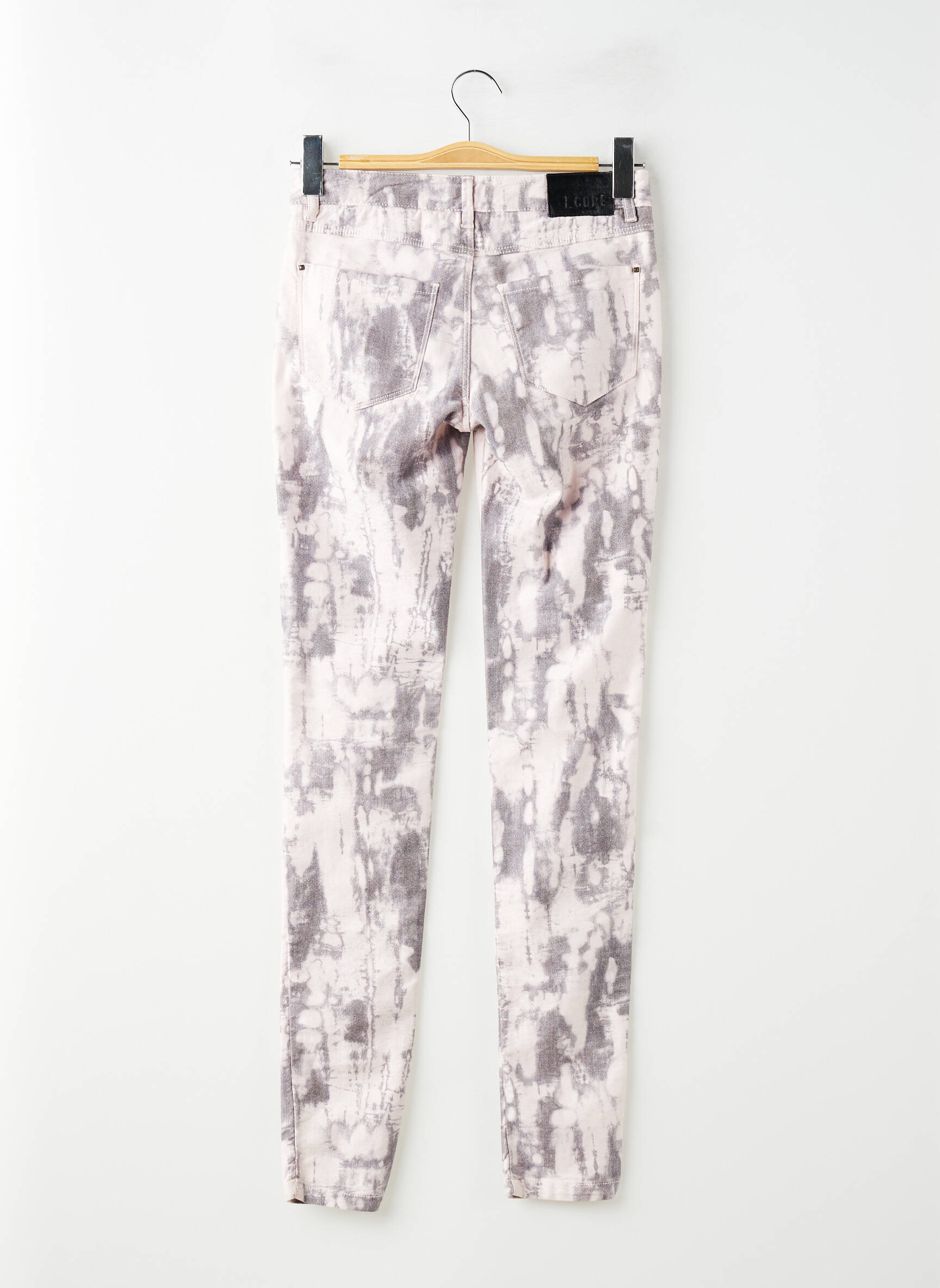 Jeans coupe slim stretch taille normale rose I.CODE (By IKKS) femme