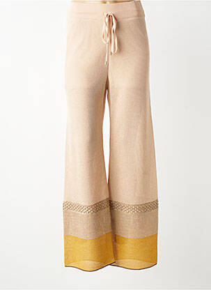 Pantalon droit stretch taille normale rose TRICOT CHIC femme